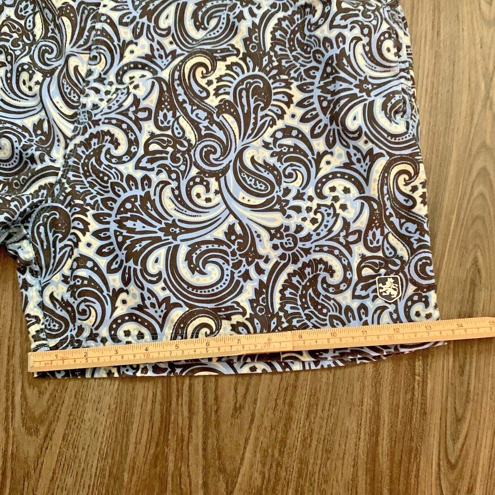 Nat Nast Lined Swim Trunks Blue Black Floral Lined Beach Pool XL - Picture 7 of 10